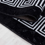 Modern Floor Rug - Plus Black 8009