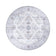 Round Vintage Outdoor Rug - Santo Flora White