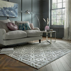 Graphic Floor Rug - Patno Clarissa Silver