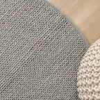 Round Wool Rug - Twist Grey