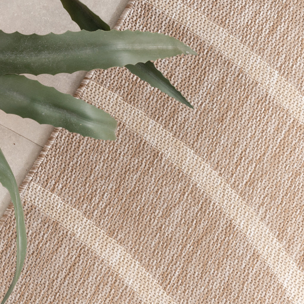 Indoor & Outdoor Rug – Sierra Curves Beige/Cream