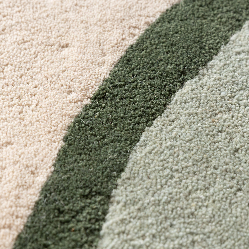 Round Wool Rug – Vienna Green