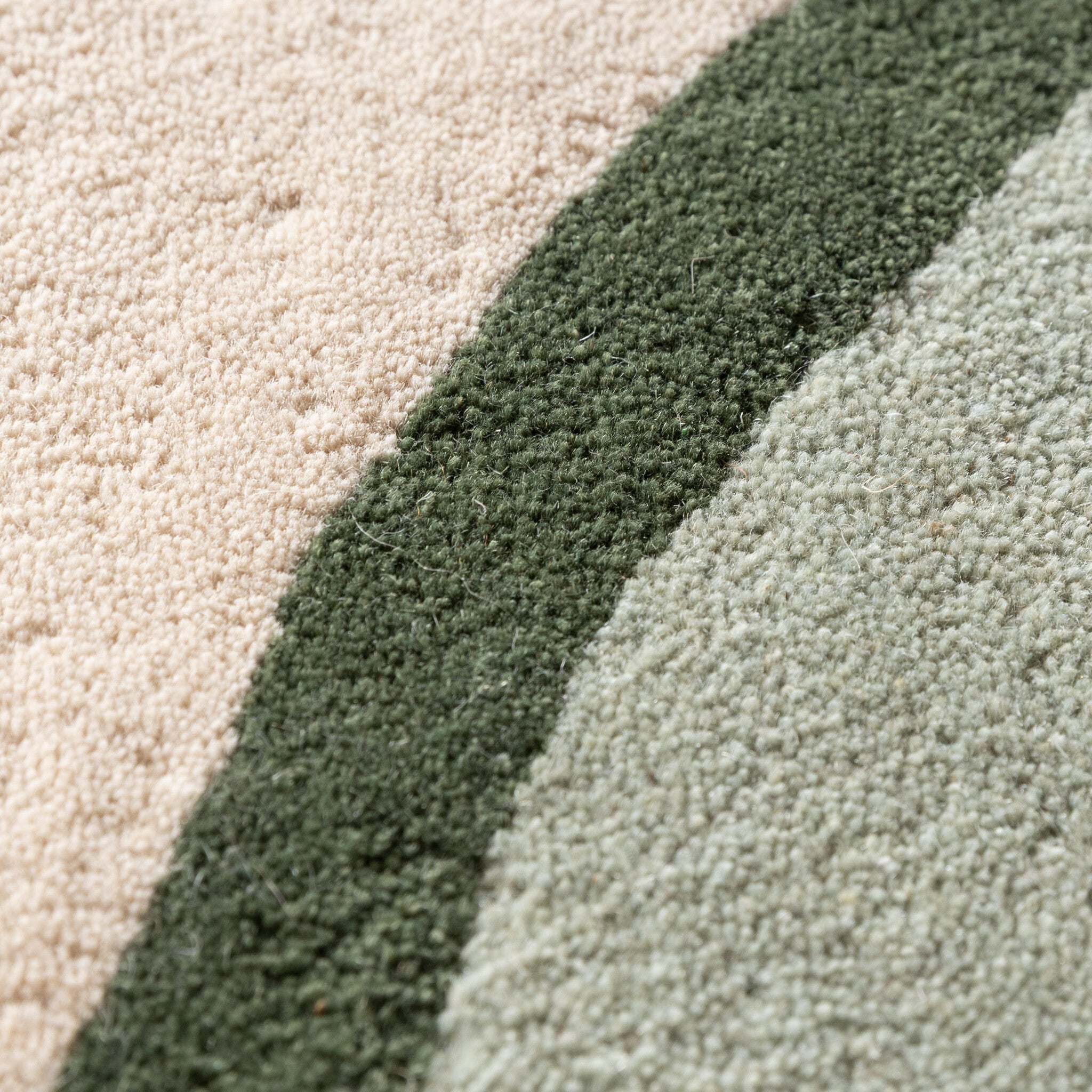 Round Wool Rug – Vienna Green