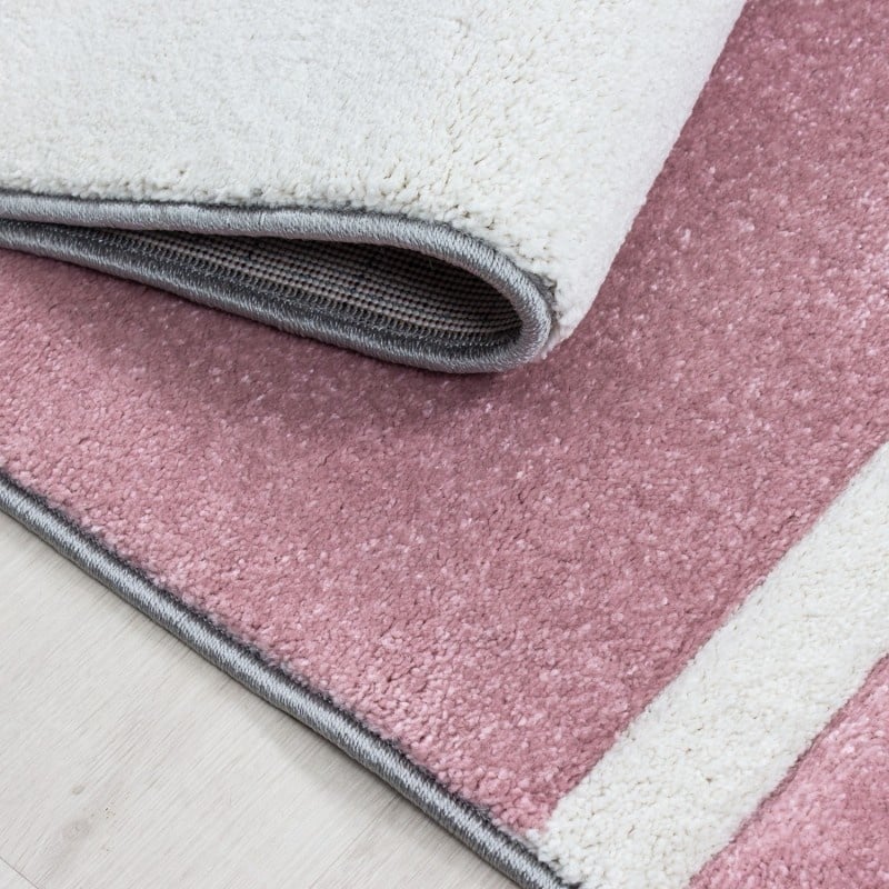 Modern floor rug - Tetris Pink 1310