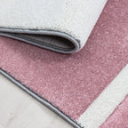 Modern floor rug - Tetris Pink 1310