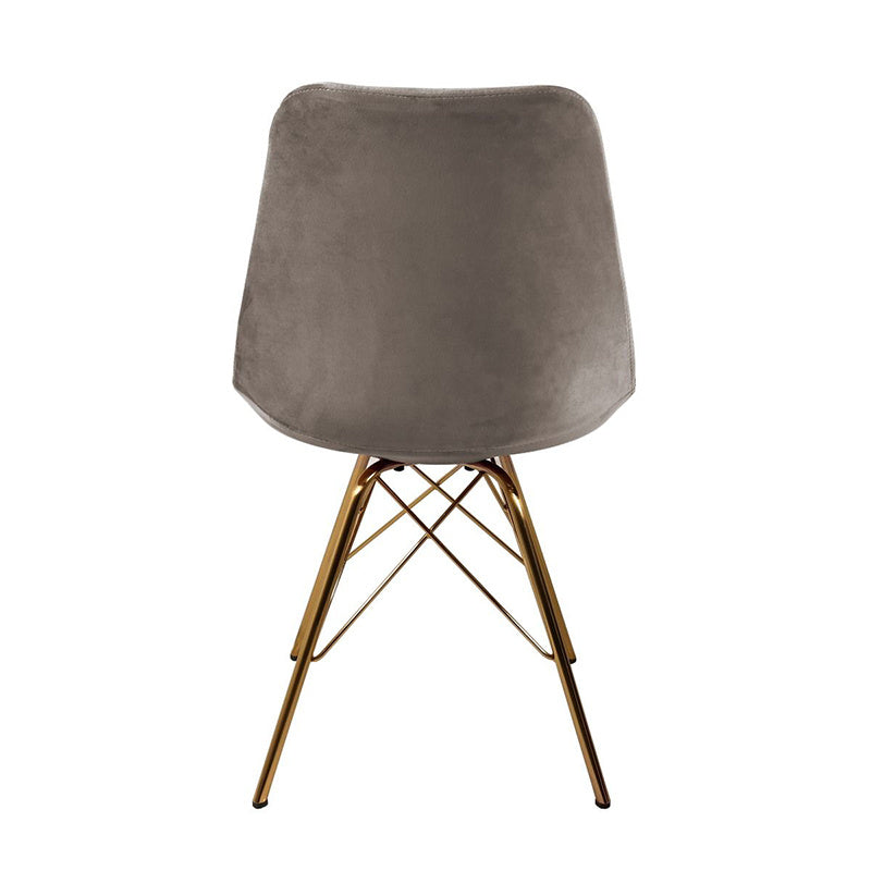 Chair Velvet Taupe - Gold frame