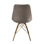 Chair Velvet Taupe - Gold frame