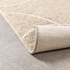 Modern Outdoor Rug - Porto Lines Cream