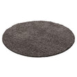 Round high-pile floor rug - Sade Taupe