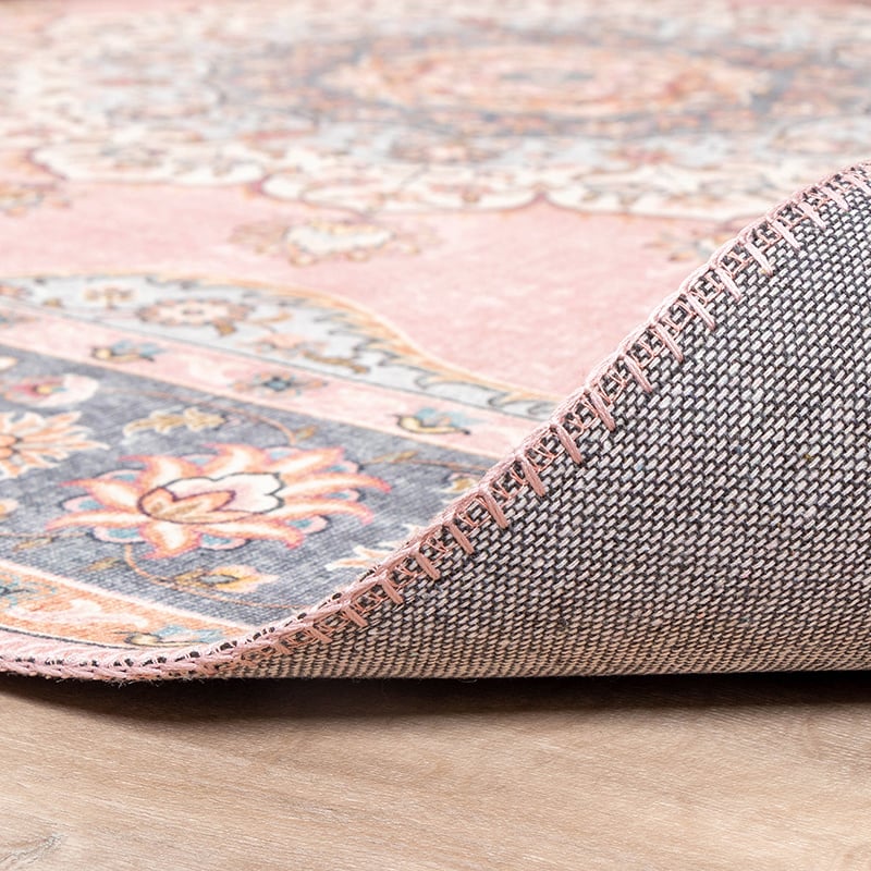 Vintage Rug - Lily Medallion Pink