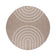 Round Indoor Outdoor Rug - Sierra Arches Beige/Cream