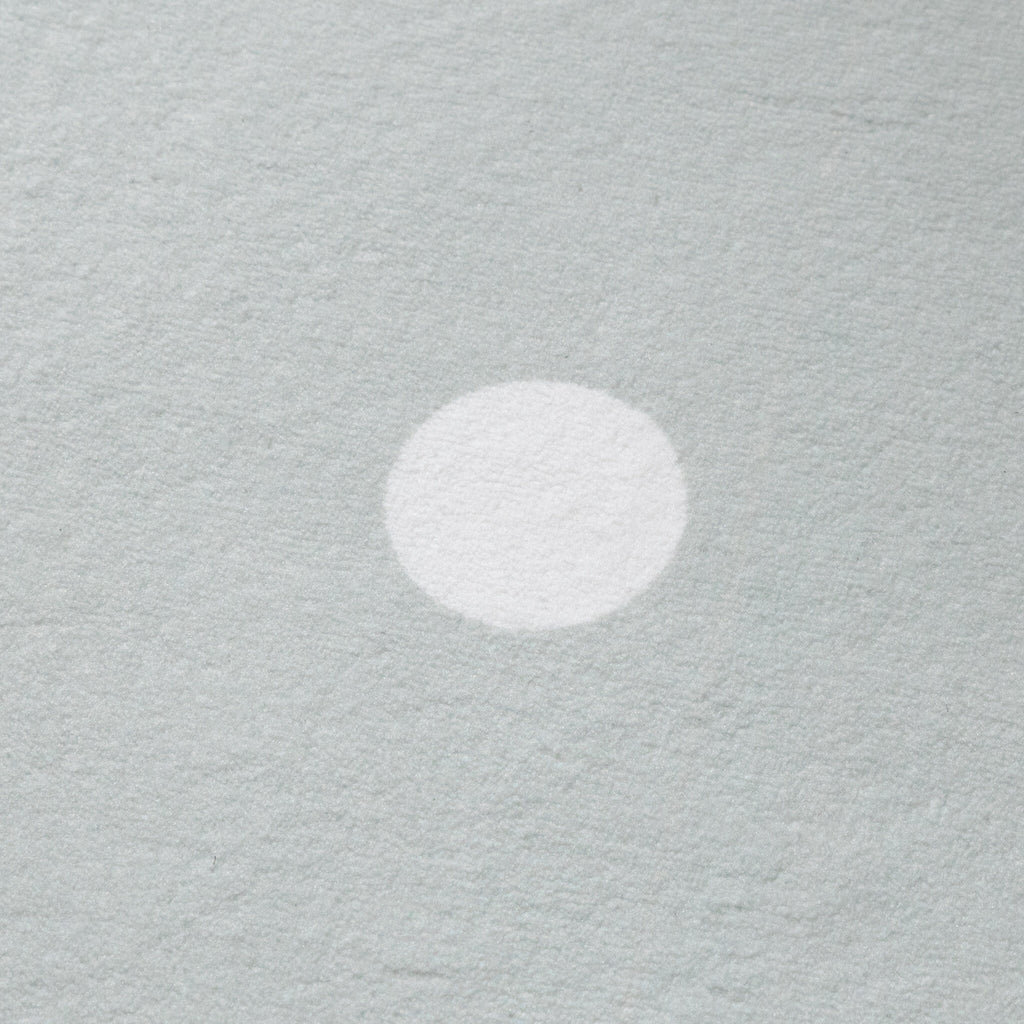 Round Kids Room Rug - Cloudy Dots Mint