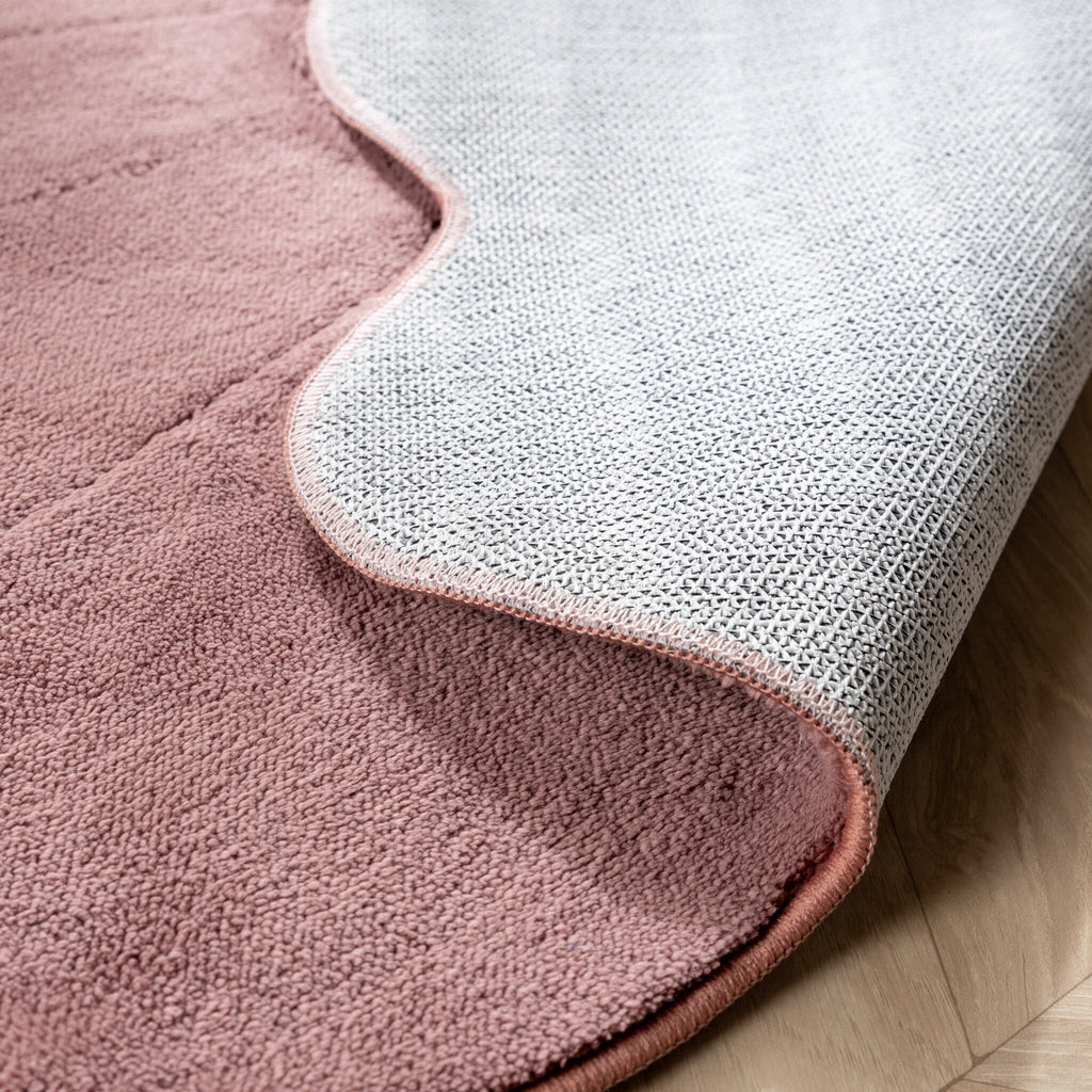 Washable Children’s Rug – Coco Flower Dark Pink