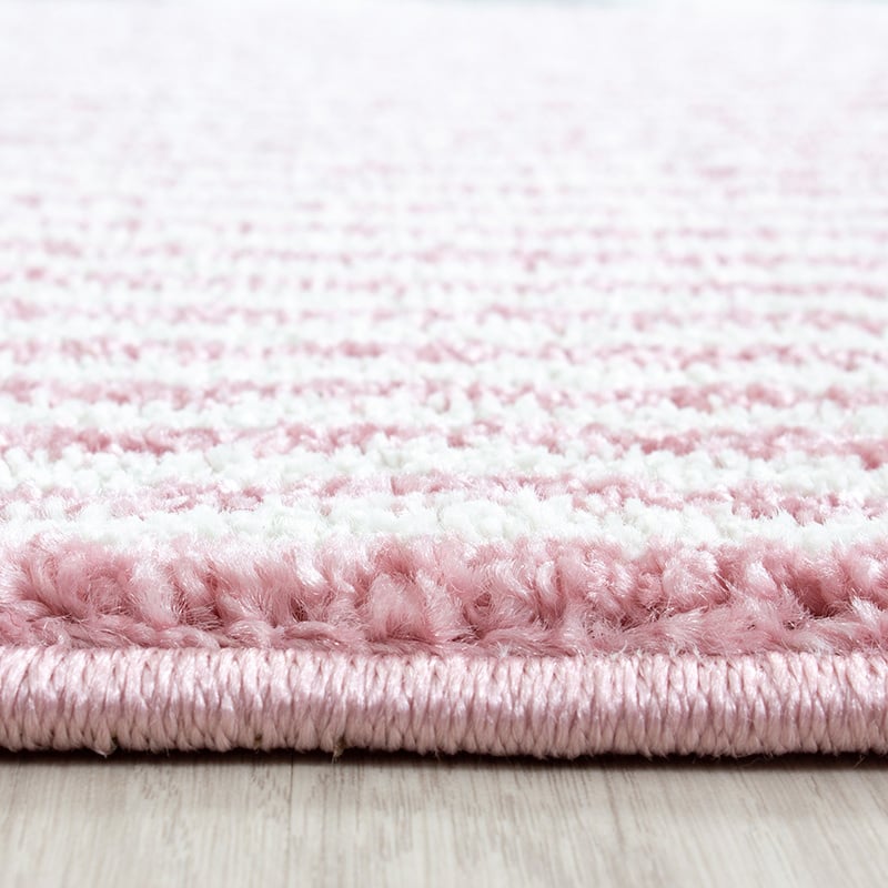 Round children's floor rug - Ava Multi/Pink