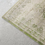 Vintage floor rug - Fading World Medallion Green 9066