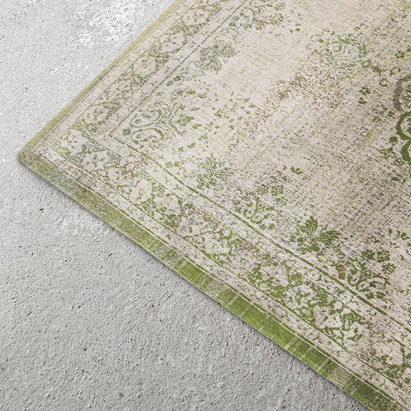Vintage floor rug - Fading World Medallion Green 9066