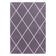 Low-pile floor rug - Smoothly Lines Purple/White