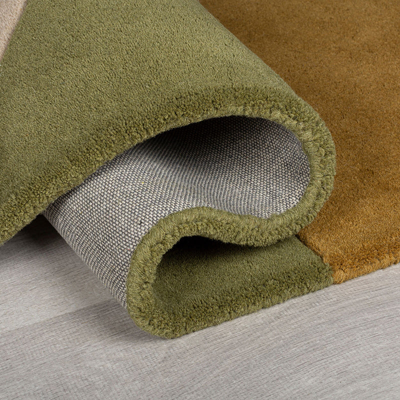 Abstract floor rug - Stracto Lozenge Green/Multicolor