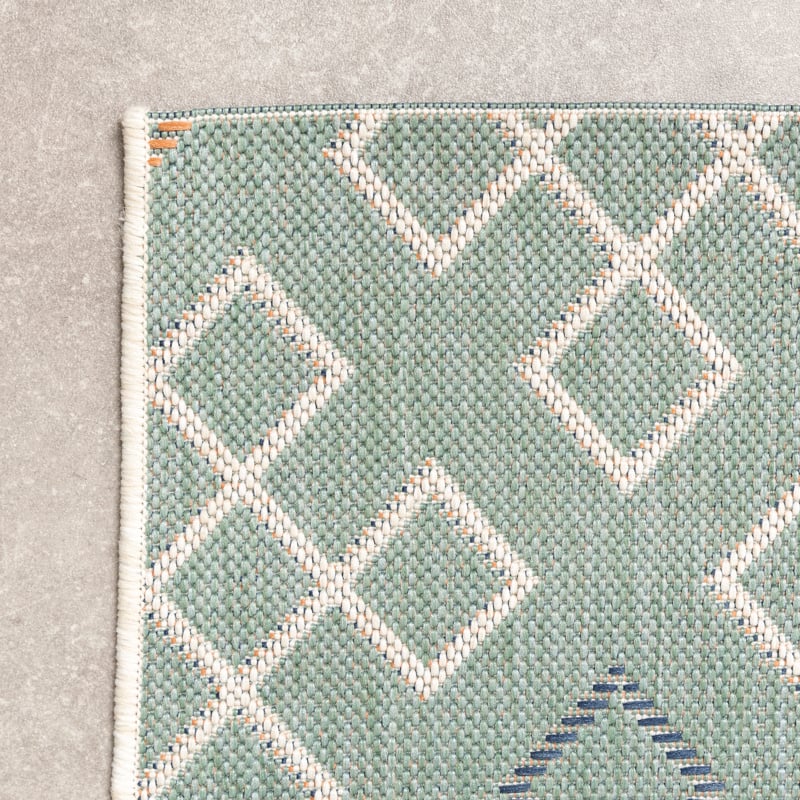 Modern Outdoor Rug - Playa Geo Green