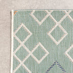 Modern Outdoor Rug - Playa Geo Green