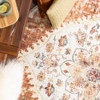 Round Vintage Outdoor Rug - Santo Mandala Terra