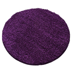 Round high-pile floor rug - Sade Lilac