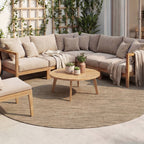 Round Outdoor Rug - Malta Melange Natural