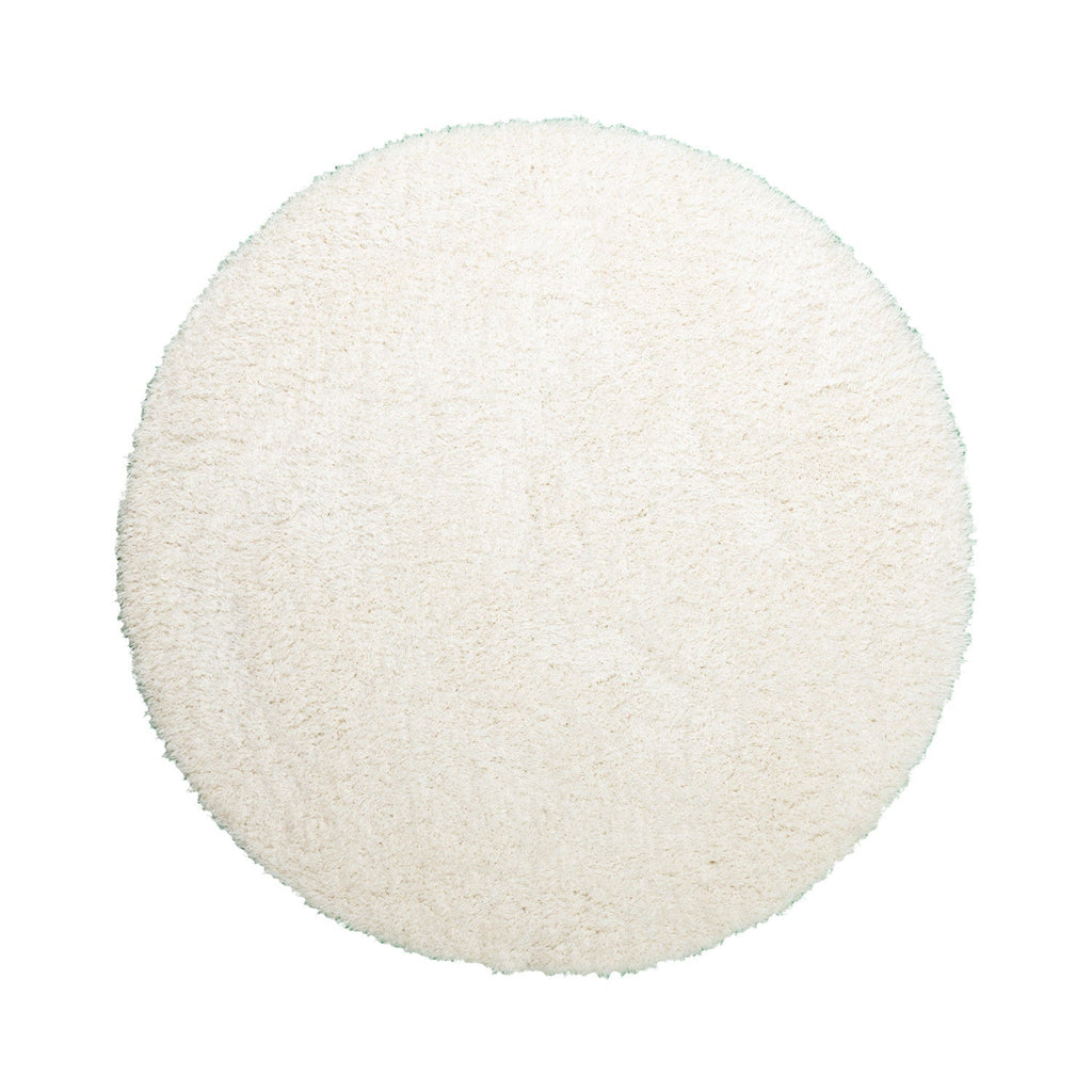 Round Shaggy Rug - Blaze White