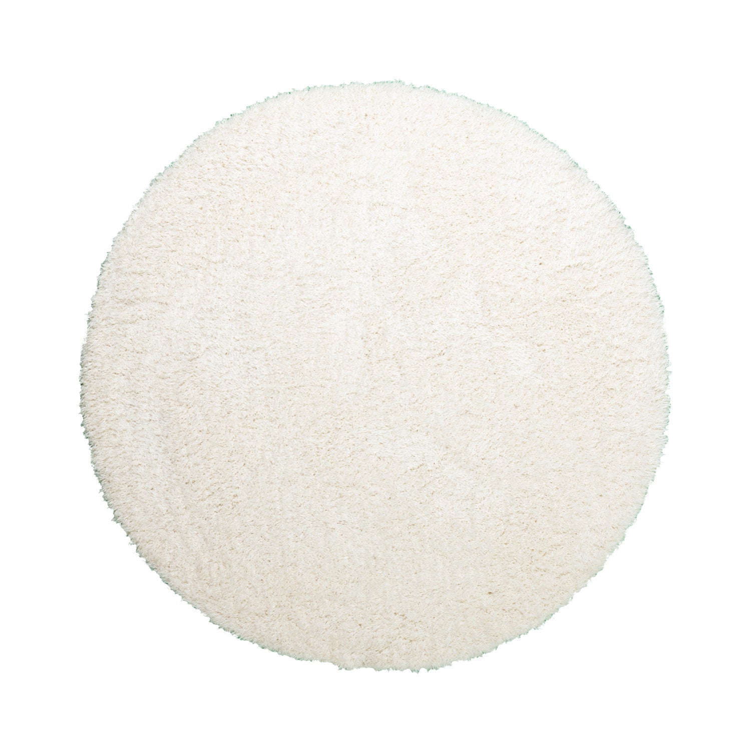 Round Shaggy Rug - Blaze White