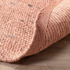 Round Wool Rug – Feline Terracotta