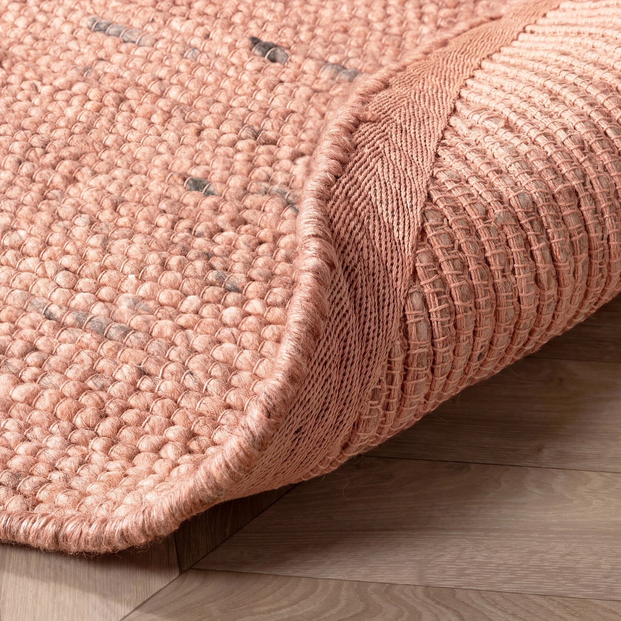 Round Wool Rug – Feline Terracotta