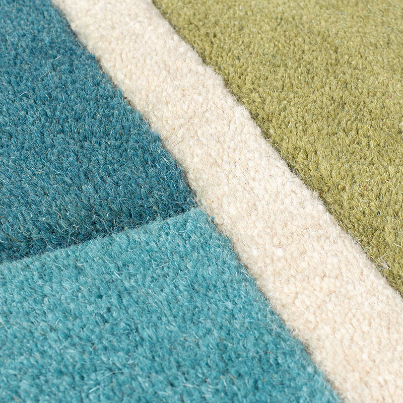 Modern floor rug - Illo Piano Green/Multicolor