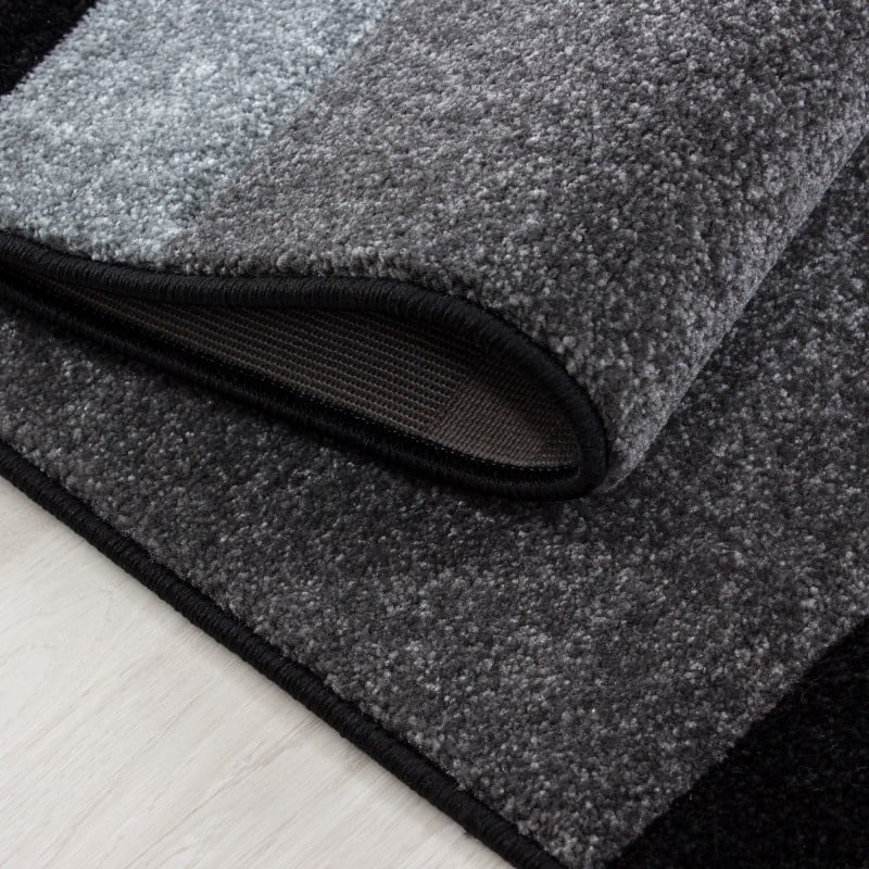 Modern floor rug - Tetris Grey 1310