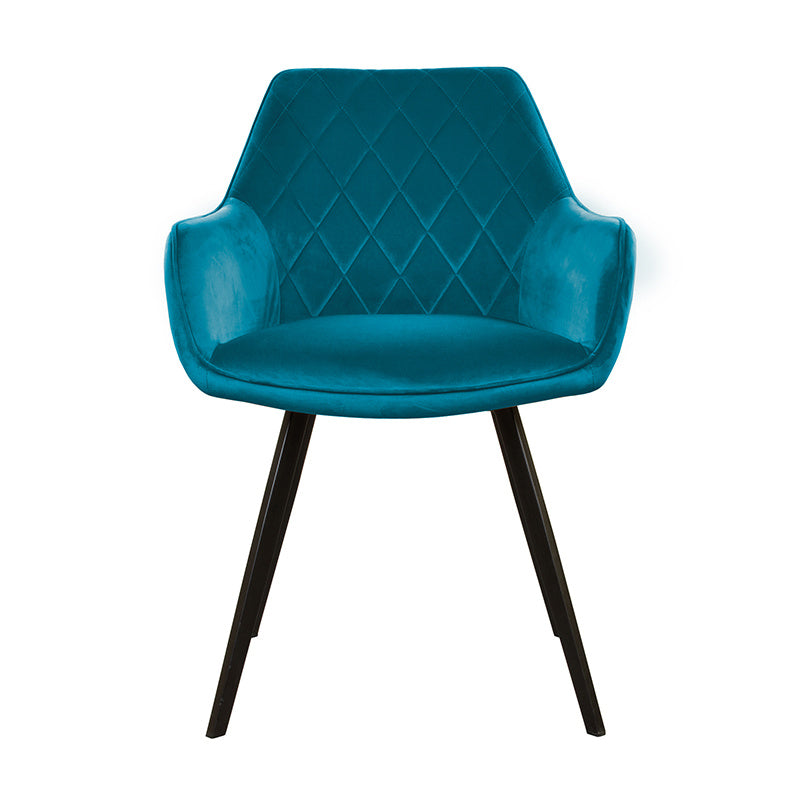 Velvet dining chair - Karl Blue