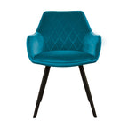Velvet dining chair - Karl Blue