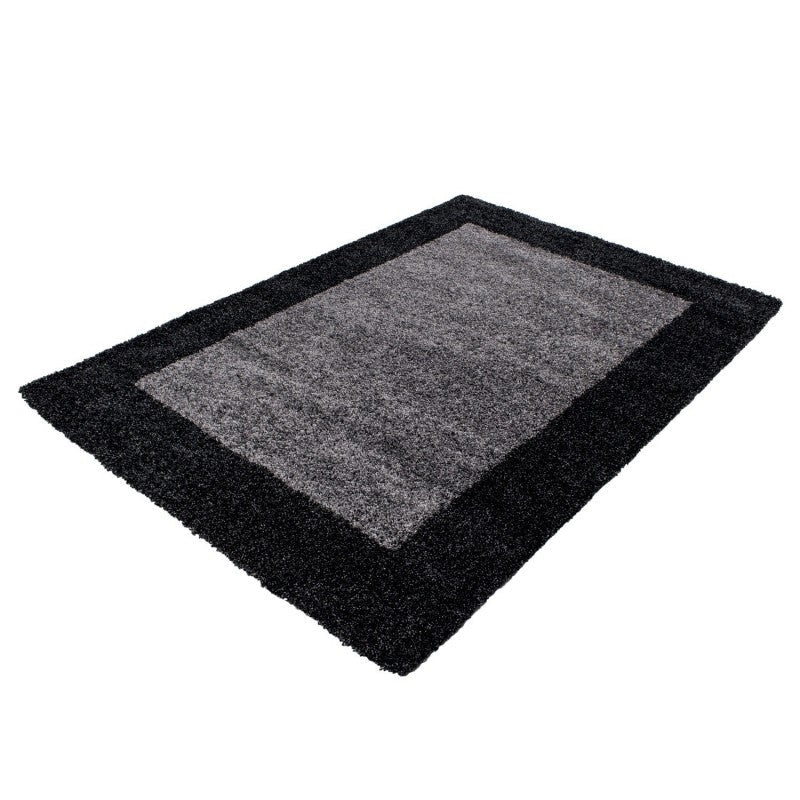 High Pile Floor Rug - Edge Black