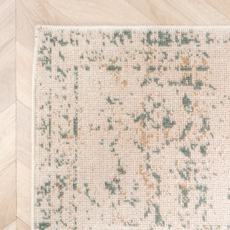 Vintage Rug - Spring Ethnic Cream/Green