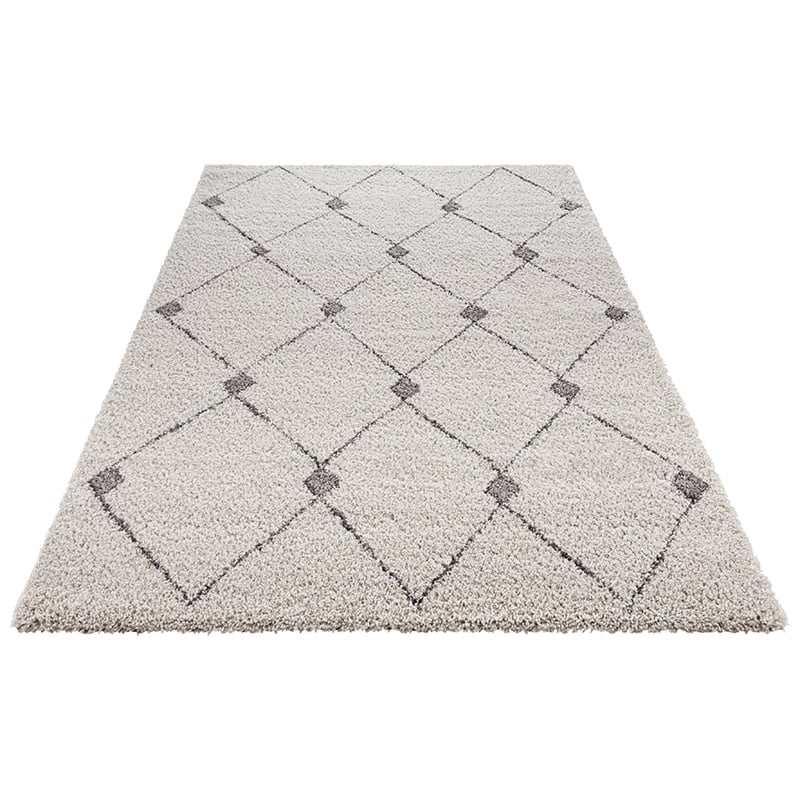 High-pile floor rug - Allure Create Gray