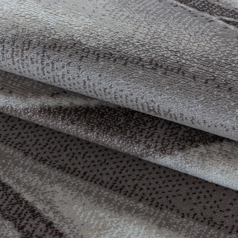 Modern floor rug - Streaky Current Brown/Beige