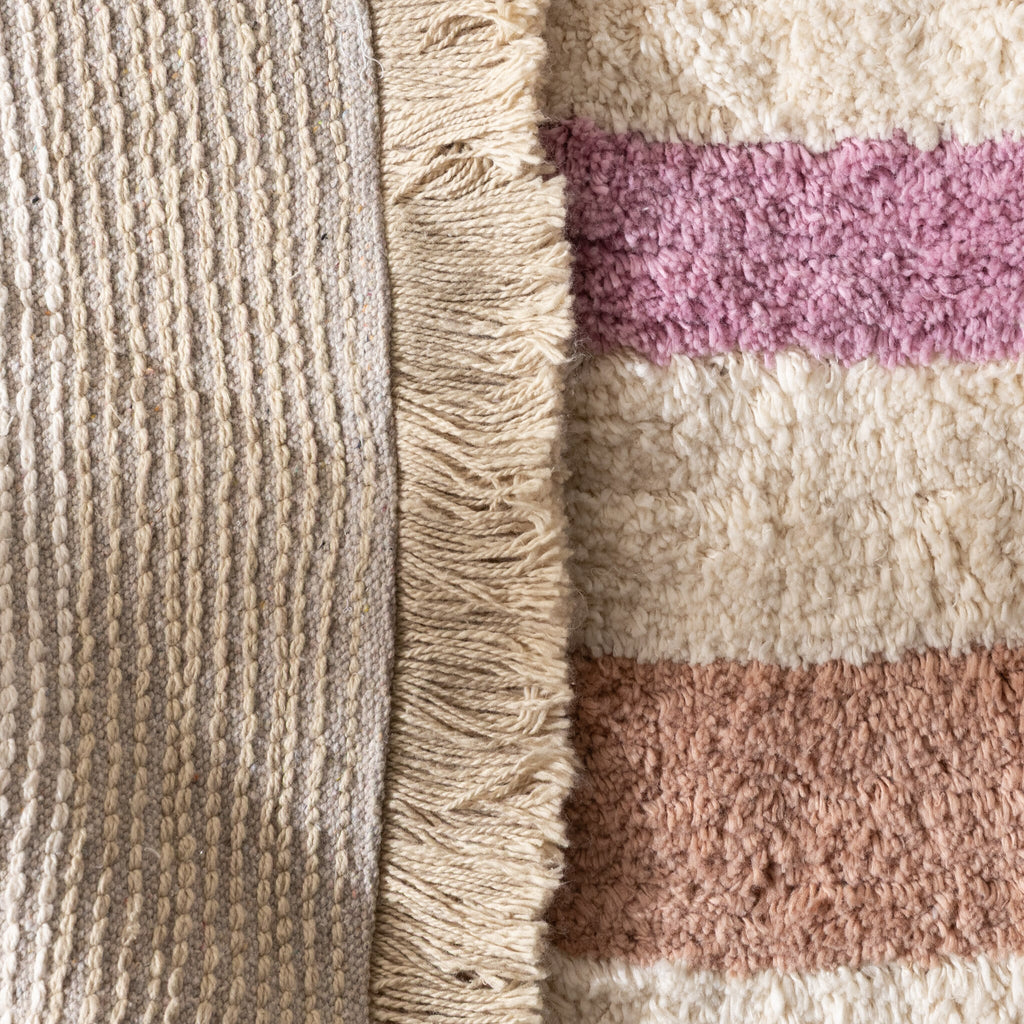 Round washable kids rug - Milo Pink