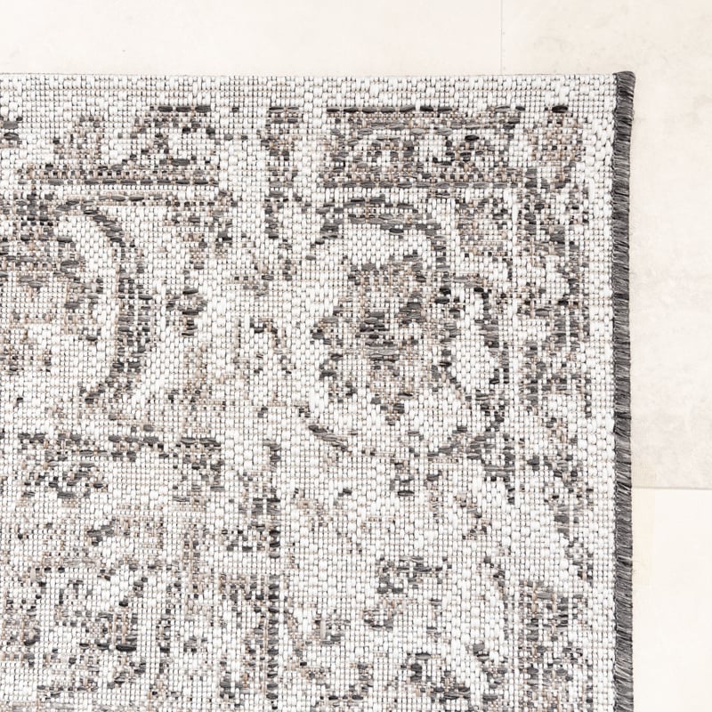 Vintage Outdoor Rug - Victoria Oriental Grey