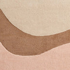 Wool floor rug - Organix Pink/Beige 620