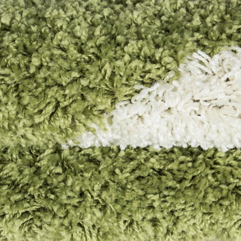 Round high-pile floor rug - Fun Green