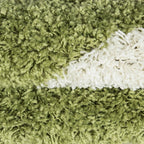 Round high-pile floor rug - Fun Green