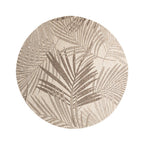 Round Outdoor Rug - Tiga Palm Taupe