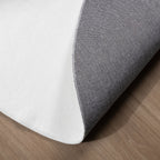 Round Low-Pile Rug - Cozy White