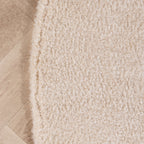 Soft round rug - Teddy Cream