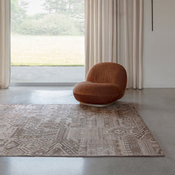 Wool patchwork floor rug - Olympus 9000 Grey