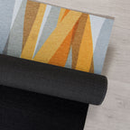 Washable floor rug - Fabio Stripe Grey/Yellow