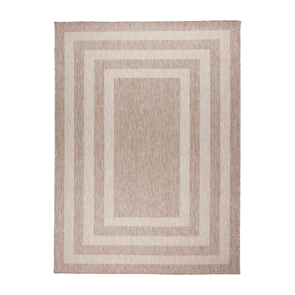 In- & Outdoor Rug – Sierra Frame Beige/Cream